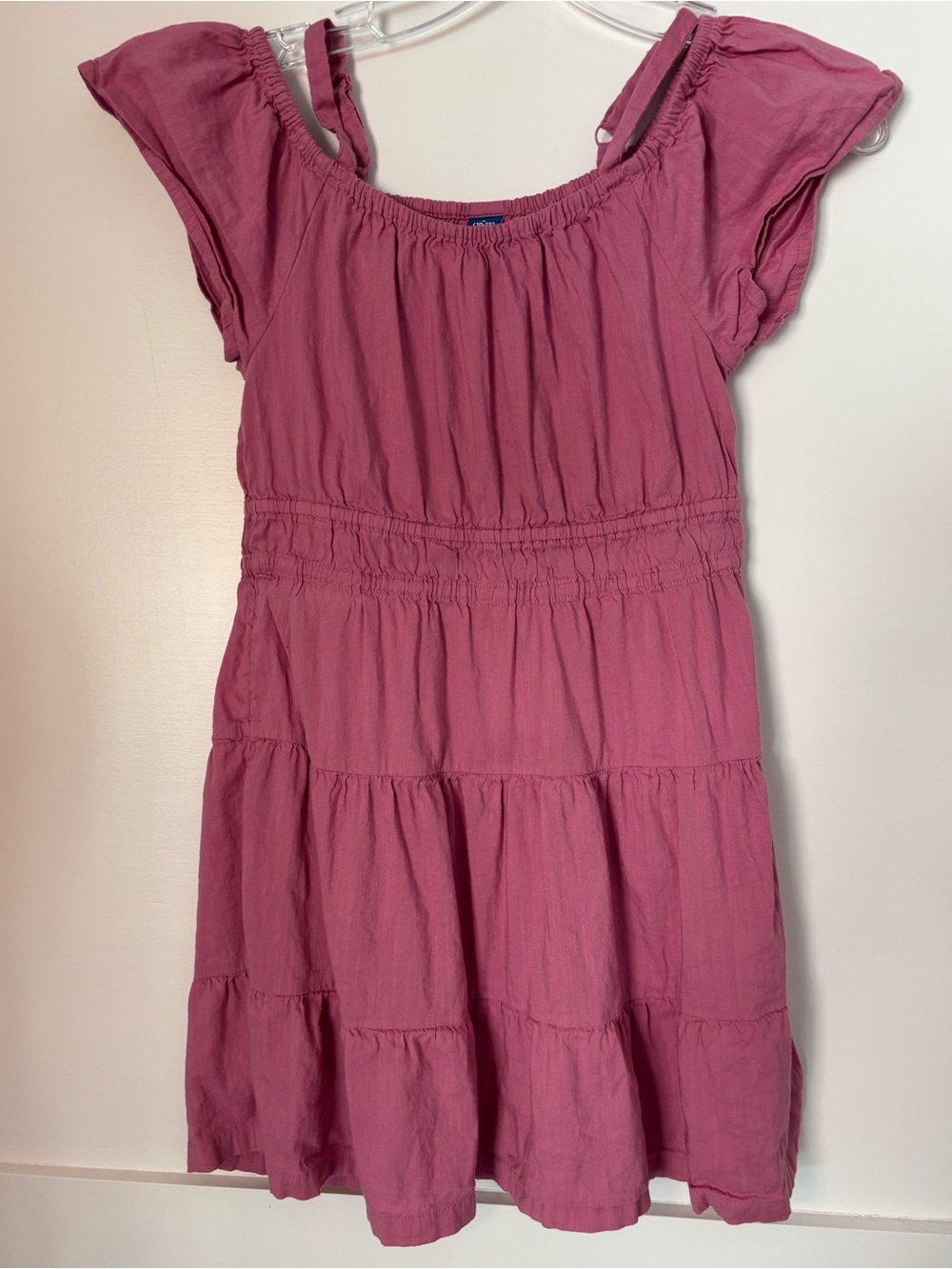 Old Navy Mauve Tiered Cotton Dress size 10-12 in excellent condition